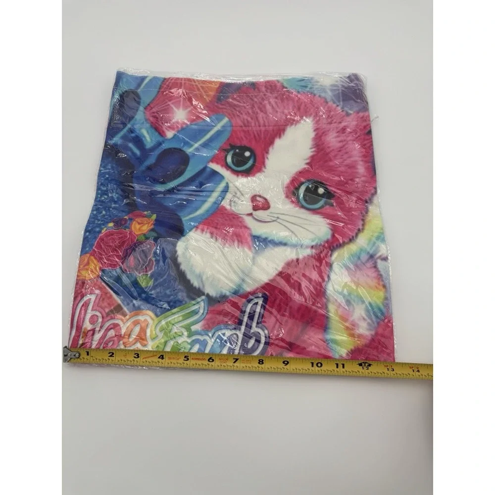 Lisa Frank Pink and White Kitten Accessory Canvas Handled Bag